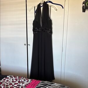 Connected Apparel Black Backless Dress